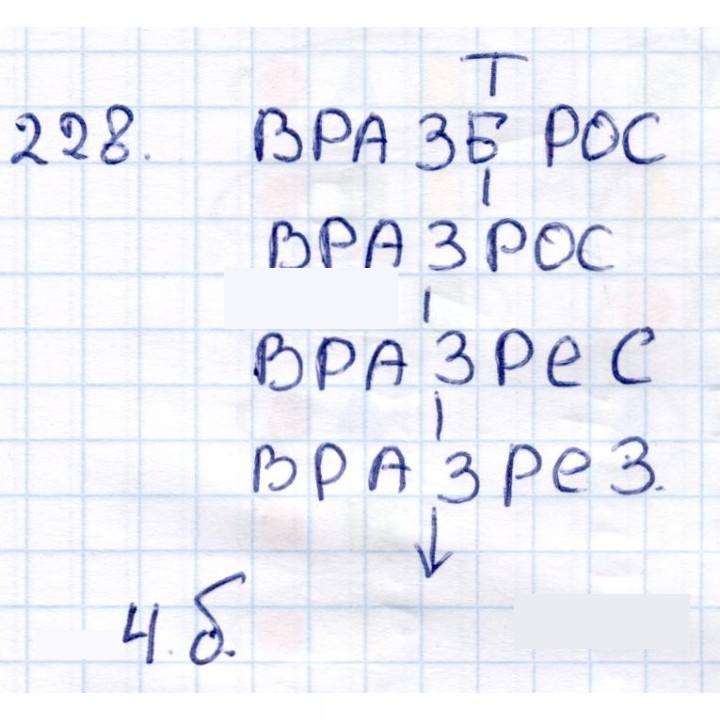 Скан решения номера 228