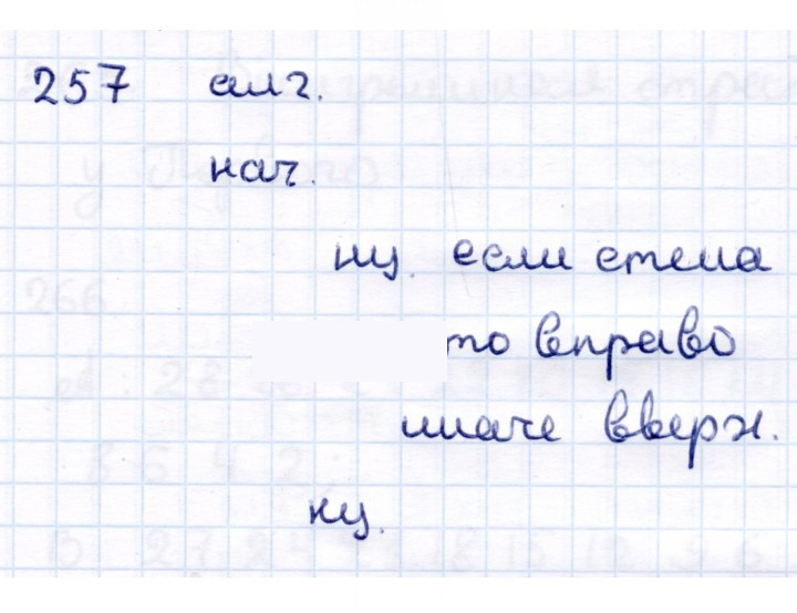 Скан решения номера 257