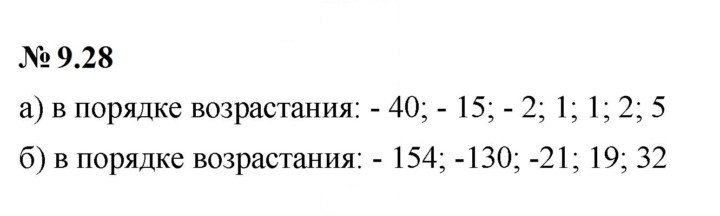 Скан решения номера 9.28 (732)