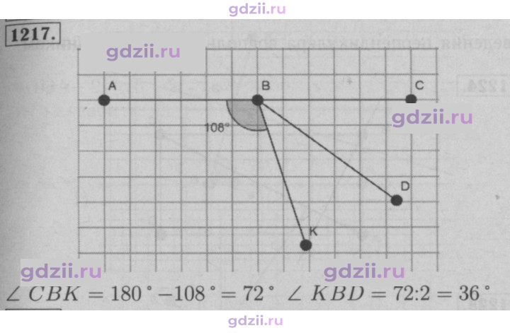 Скан решения номера 1217