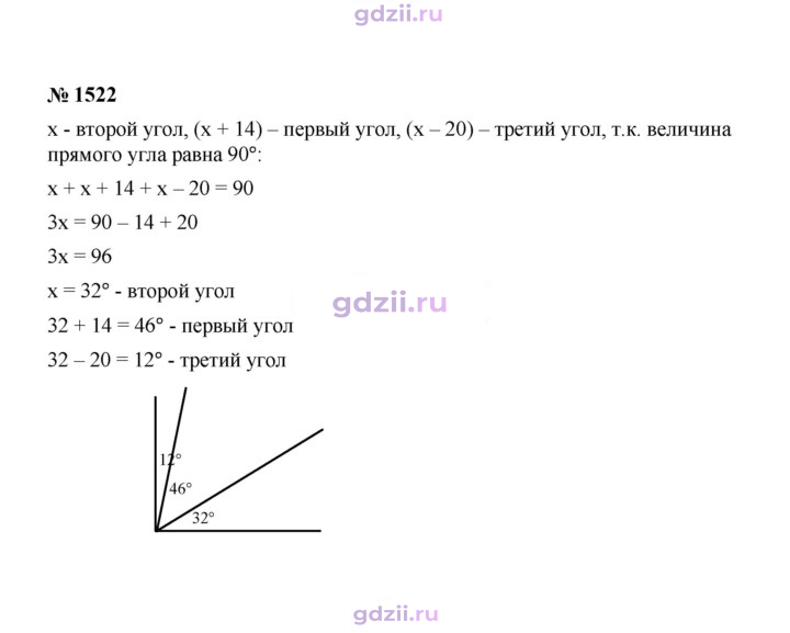 Скан решения номера 1522