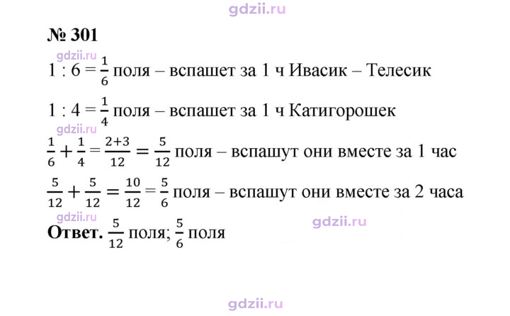 Скан решения номера 301