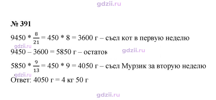 Скан решения номера 391