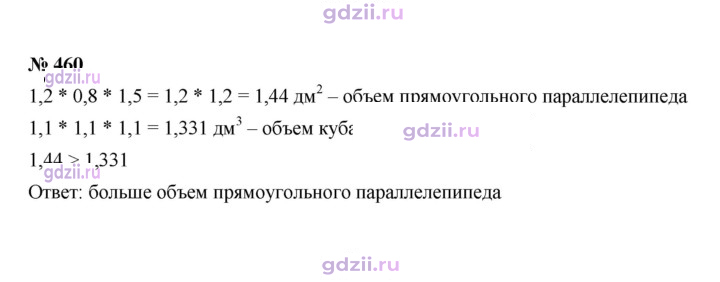 Скан решения номера 460