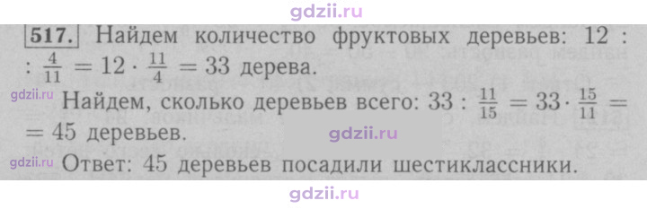 Скан решения номера 517