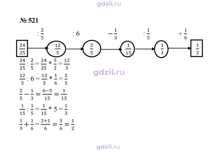 Скан решения номера 521