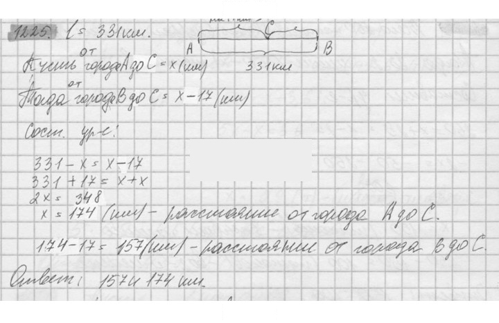 Скан решения номера 1225