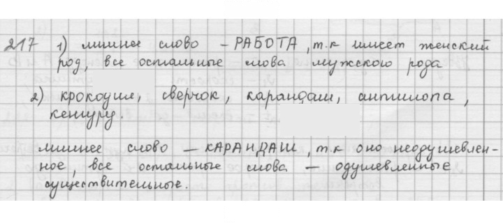 Скан решения номера 217
