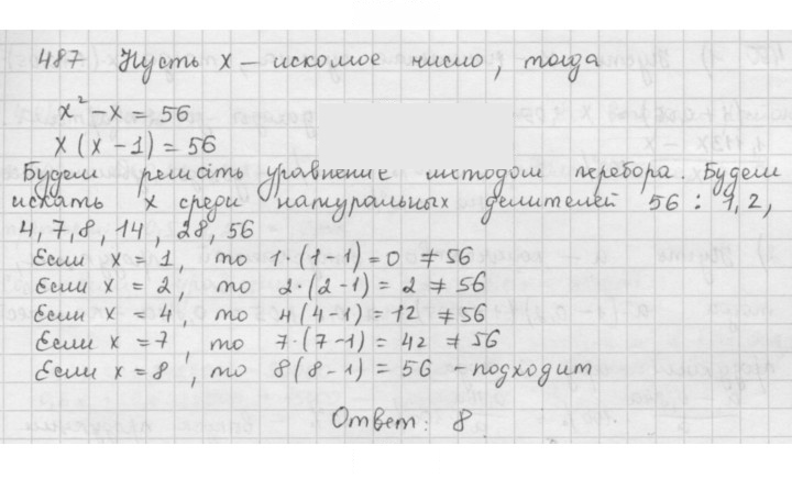 Скан решения номера 487