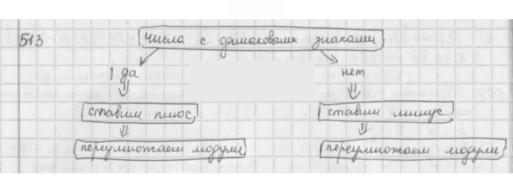 Скан решения номера 513