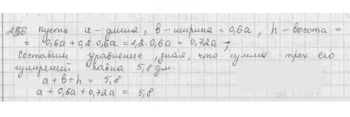 Скан решения номера 256