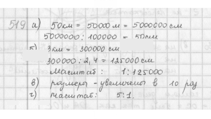 Скан решения номера 519