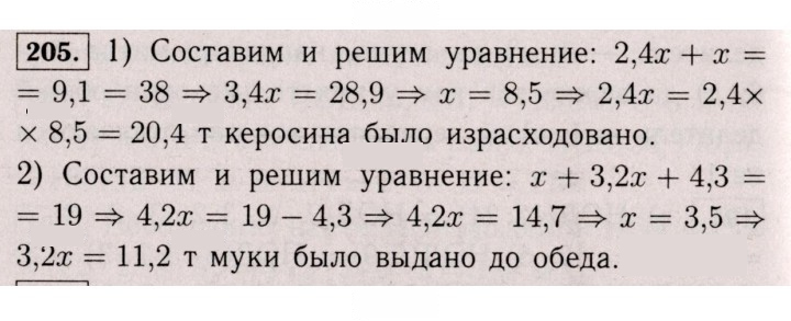 Скан решения номера 205 (200)
