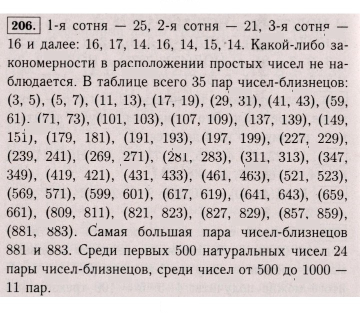 Скан решения номера 206 (201)
