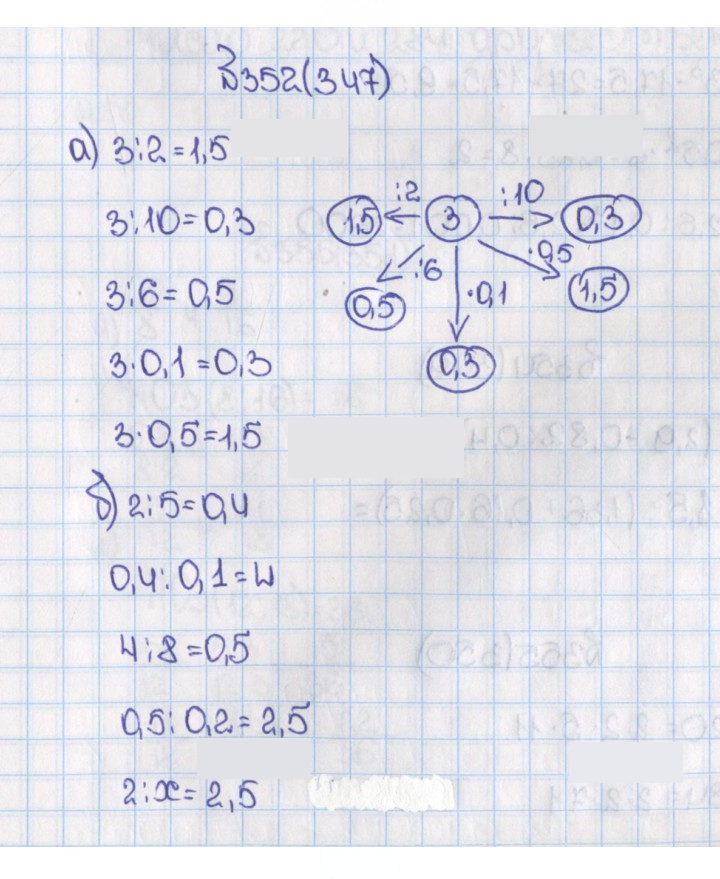 Скан решения номера 352 (347)
