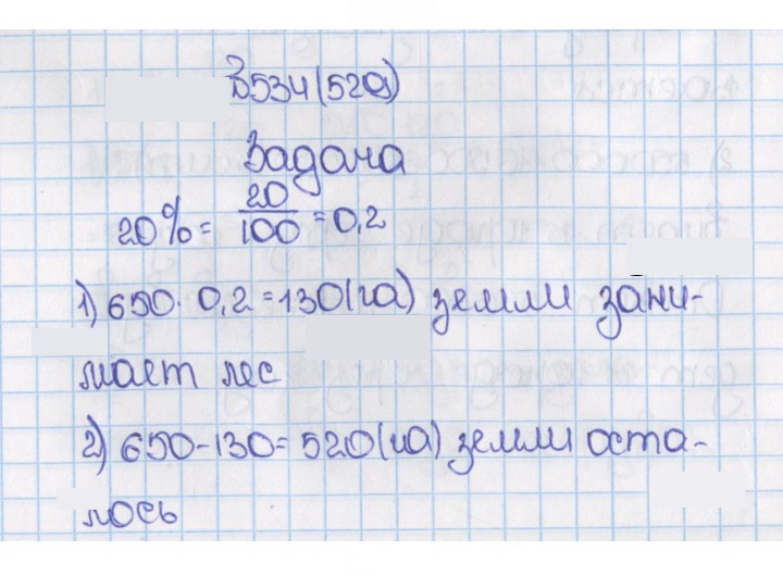 Скан решения номера 534 (529)