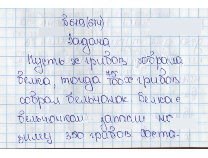 Скан решения номера 619 (614)