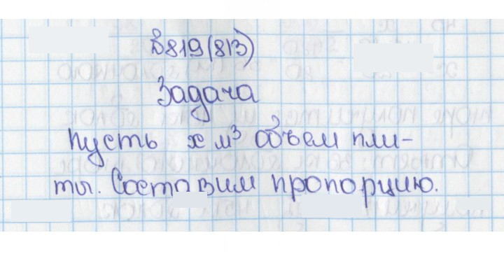 Скан решения номера 819 (813)