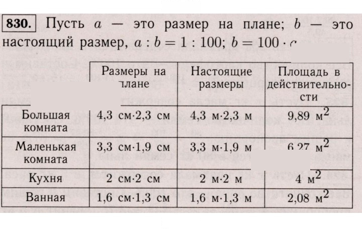 Скан решения номера 830 (824)