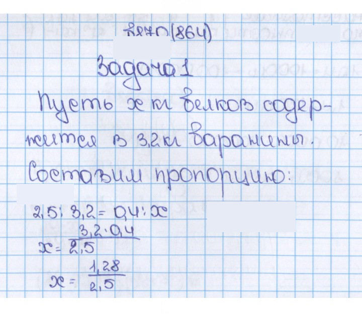 Скан решения номера 870 (864)