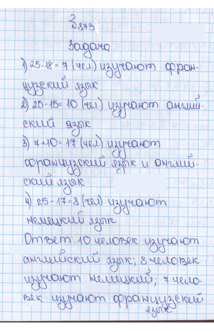 Скан решения номера 873
