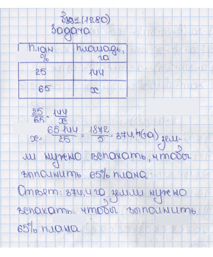 Скан решения номера 1280 (391)
