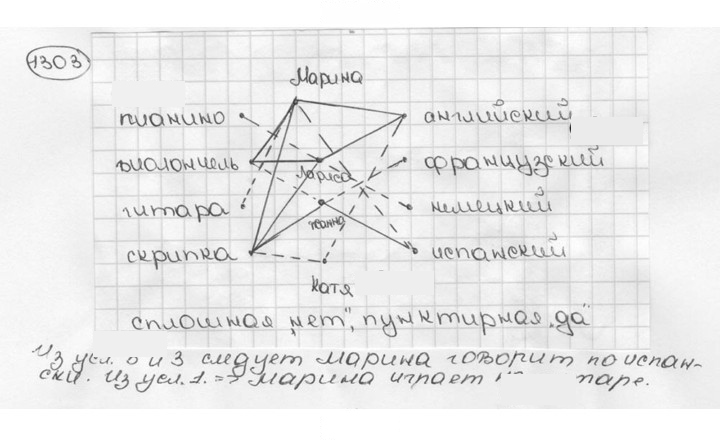 Скан решения номера 1303 (414)