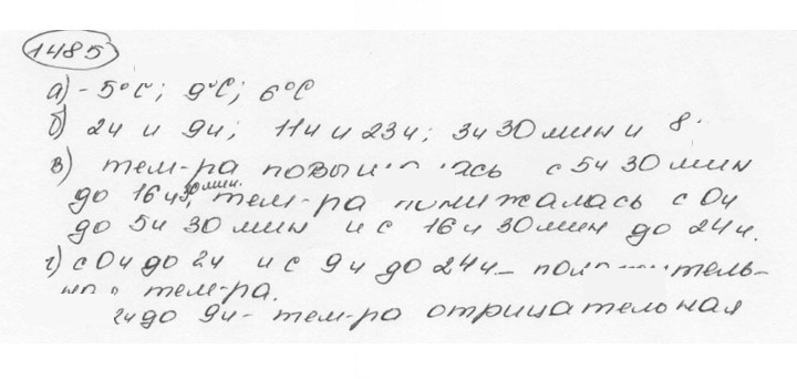 Скан решения номера 1485 (596)