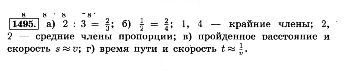 Скан решения номера 1495 (606)