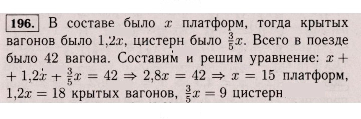 Скан решения номера 196 (1085)