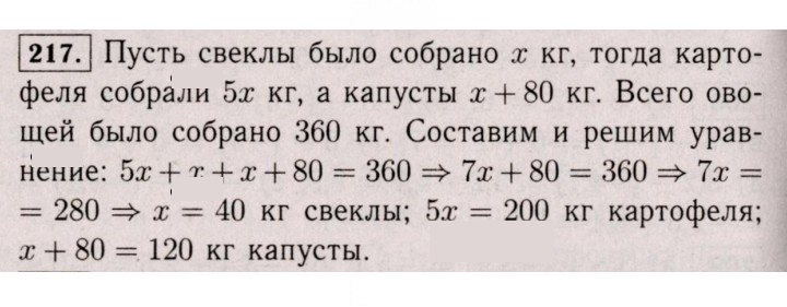Скан решения номера 217 (1106)