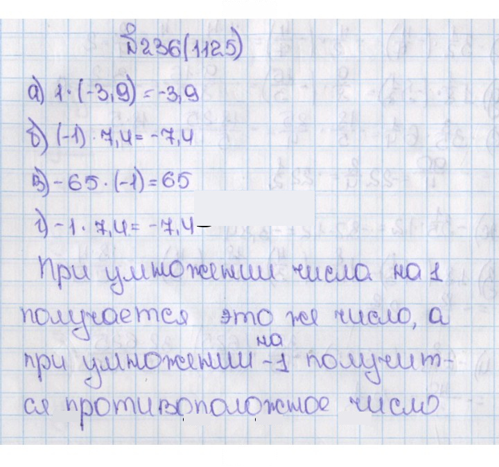 Скан решения номера 236 (1125)