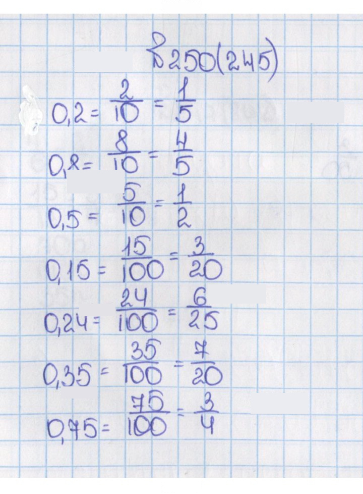 Скан решения номера 245 (250)
