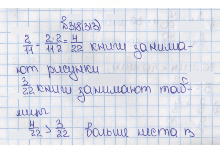 Скан решения номера 313 (318)