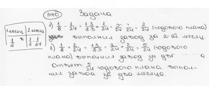 Скан решения номера 340 (345)