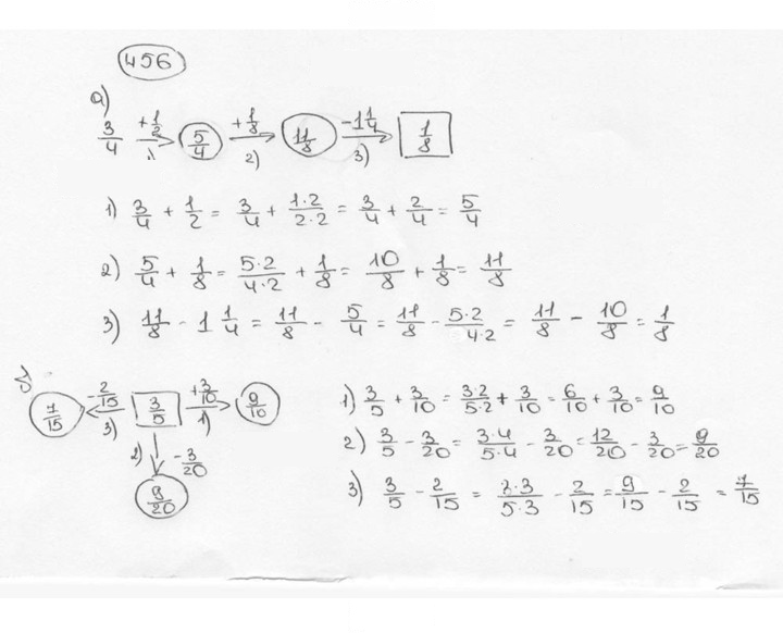 Скан решения номера 456 (461)