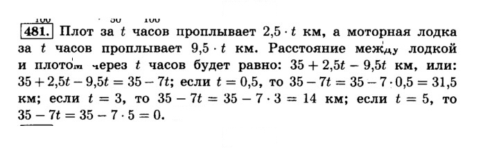 Скан решения номера 481 (486)