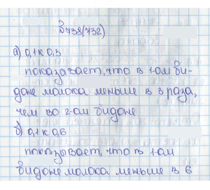 Скан решения номера 732 (738)