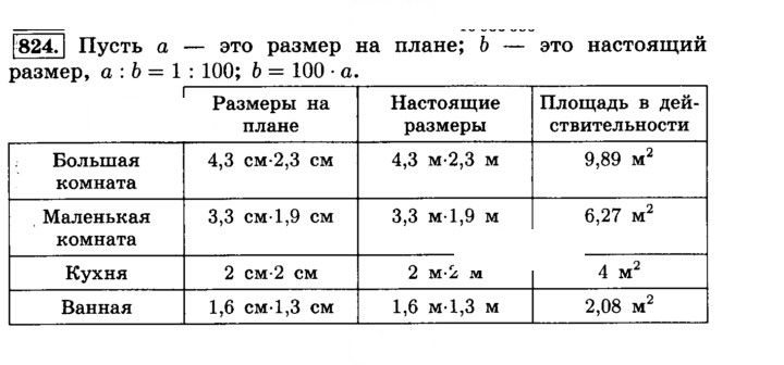 Скан решения номера 824 (830)