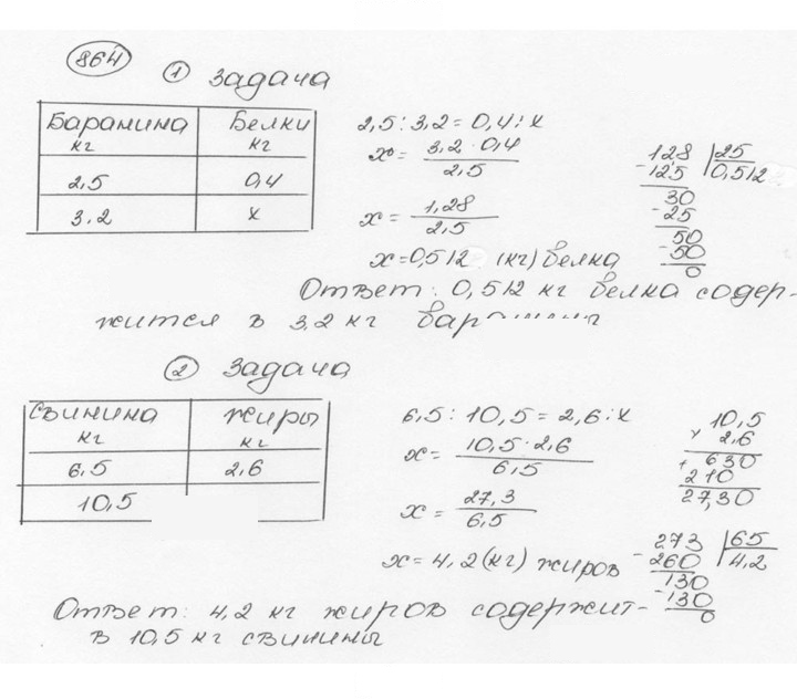 Скан решения номера 864 (870)