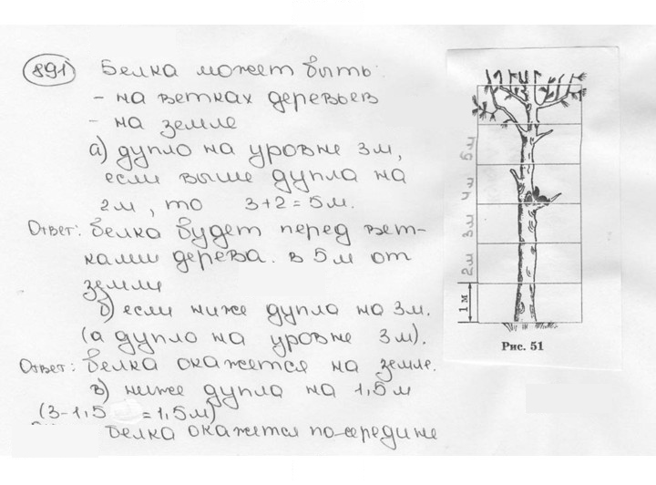 Скан решения номера 891