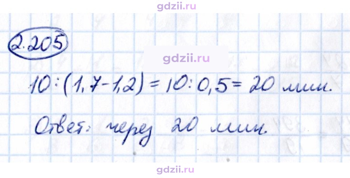 Скан решения номера 2.205