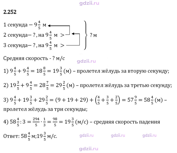 Скан решения номера 2.252