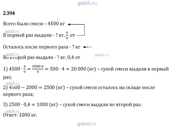 Скан решения номера 2.394