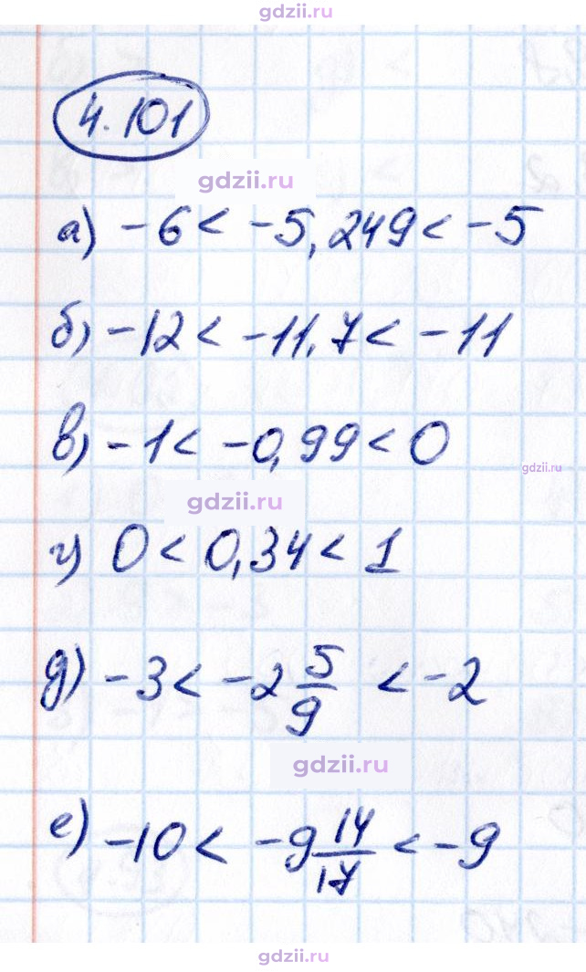 Скан решения номера 4.101