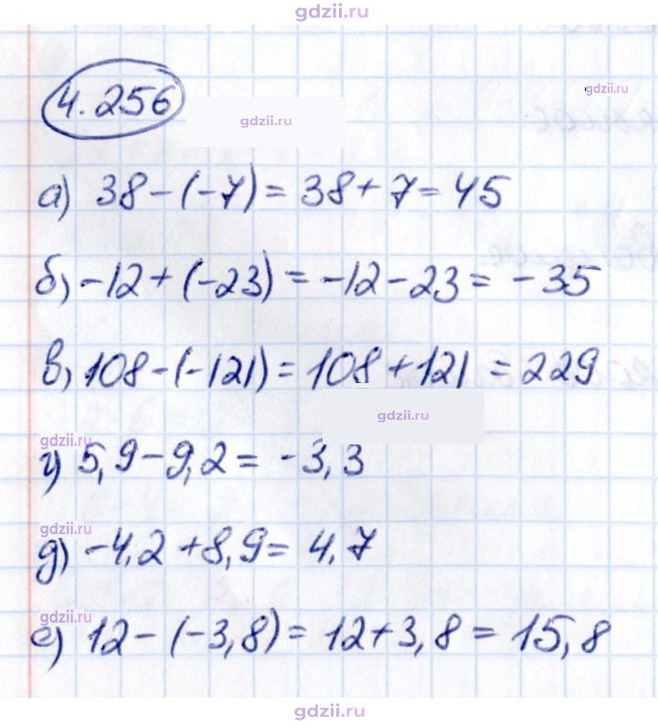 Скан решения номера 4.256