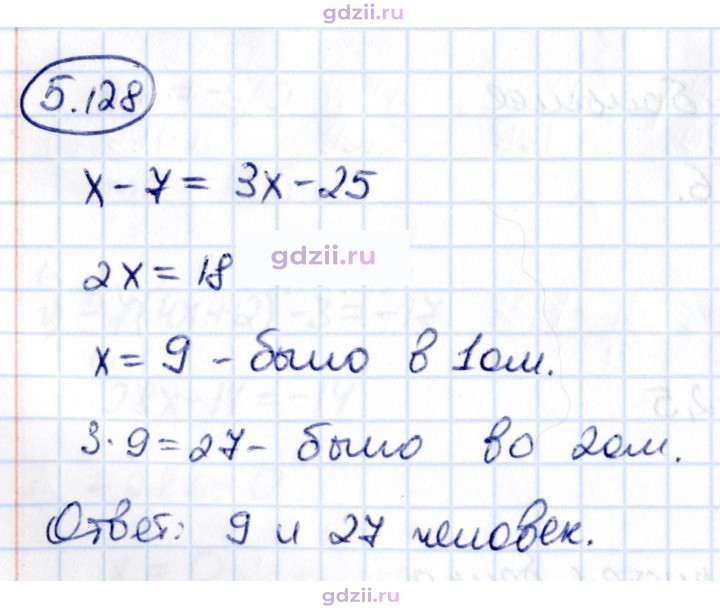 Скан решения номера 5.128