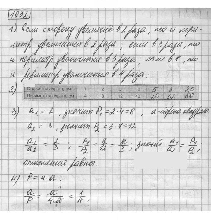 Скан решения номера 1032