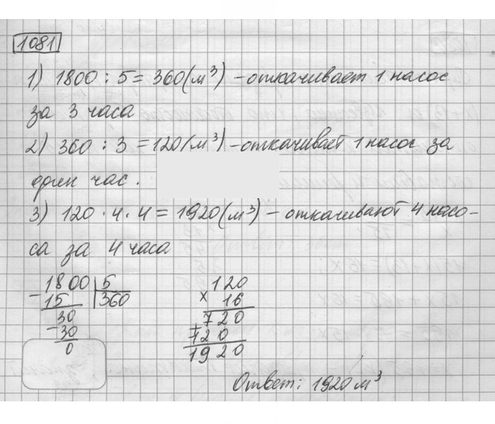 Скан решения номера 1081