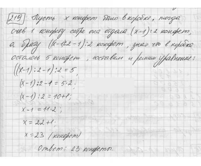 Скан решения номера 219